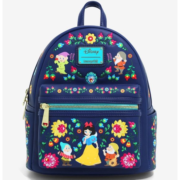 Loungefly Disney Snow White and the Seven Dwarfs Folk Mini Backpack & Cardholder main image 5